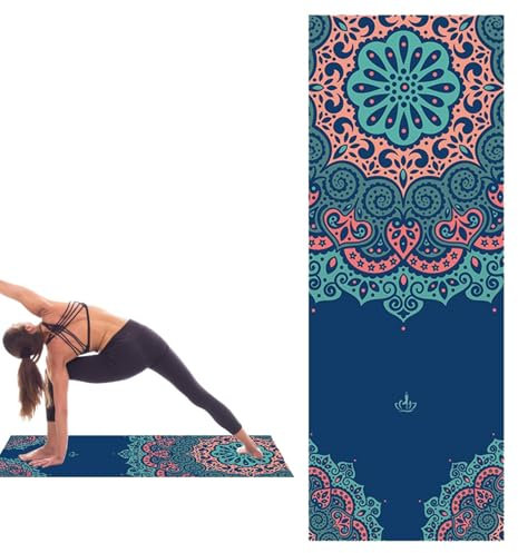 Yoga-Handtuch – Rutschfeste, schnelltrocknende Matte, Hot-Yoga-Decke | Feuchtigkeitsableitendes, schweißabsorbierendes Mikrofaser-Handtuch, rutschfeste Gymnastikmatten-Abdeckung, leichtes Fitnesstuch