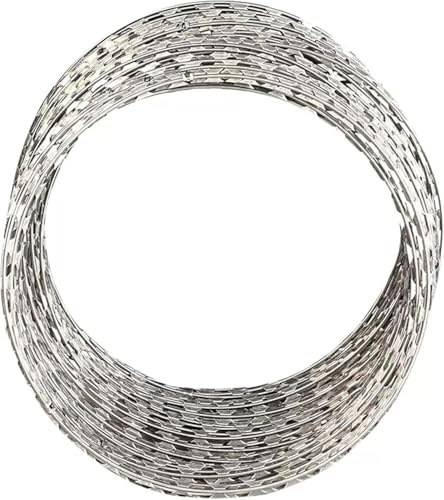 KAnduo Malla metálica para Jardin Valla de Alambre de púas, Malla de Alambre de púas de Acero Inoxidable for cercas, Granjas y Jardines.