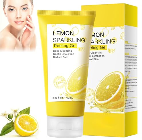 Gel Exfoliant,Gommage Au Gel Exfoliant,Nettoyant Visage,Blanchiment Gommant pour Visage,Gommage Hydratant,Blanchissante Crème Gels,Peeling Exfoliants Éclaircissant