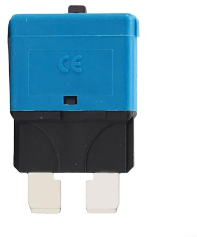 Automotive Blade Fuse Circuit Breaker 12V 24V Resettable Thermal Overload Protector with Automatic or Manual Reset for RV Boat Marine and Racing Applications,(15A)