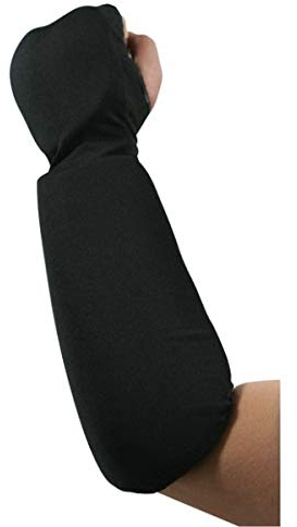 Long Life Products Cloth Combination Hand Fist/Forearm Guards Taekwondo, Martial Arts, MMA Forearm Protective Gear Protector for Sparring (Black, Medium)