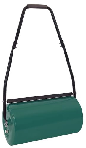 Oxeo Rouleau à Gazon 60cm - 48 L / 60kg - Rouleau à Main pouvant être rempli d'eau/de Sable - Acier Robuste - pour Gazon et Champs