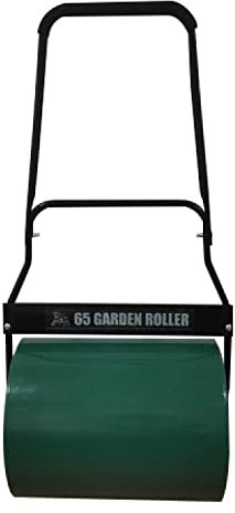 HYGRAD BUILT TO SURVIVE 65L Heavy Duty Garden Lawn Roller Sand Water Filled Barrel Metal Drum For Grass Seed with Removable Drain Plug, Scraper Bar, Heavy Duty Metal Lawn Push Rolling Tool Leveller