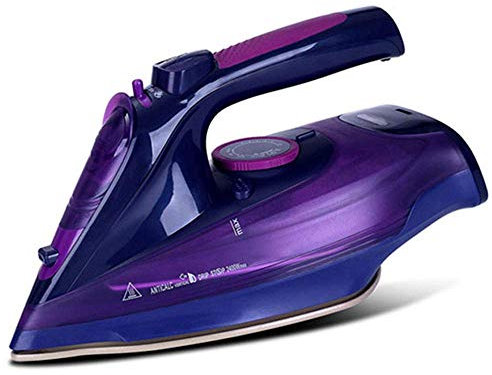 Ferro da Stiro a Vapore da 2400 W, Regolazione a 5 velocità Ricarica Wireless Senza Fili Vestiti Portatili Stiratura a Vapore Piastra Inferiore in Ceramica Portatile Ferro-Viola