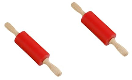 IMIKEYA Spielzeug Für Kinder 2st Spielzeug Nudelstange Mehlstangen Rollstock Gebäck Kind Zubehör Hölzern Spielzeuge