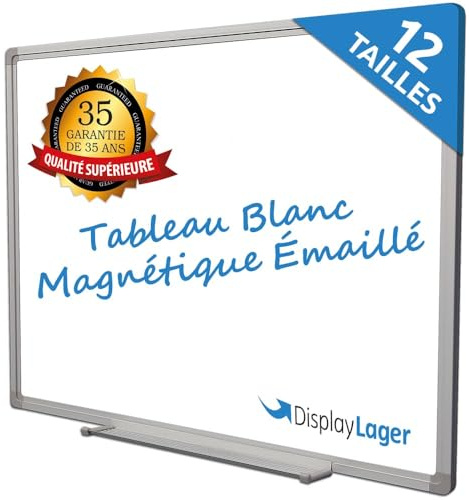 DisplayLager whiteboard magnetisk emaljerad – perfekt för kontor, skola, lärarrum, kök och seminarium, 35 års garanti (150 cm x 100 cm)