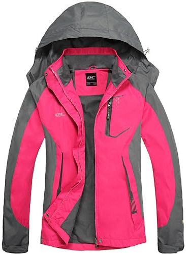 DCmount Regenjacke Damen Wasserdicht übergangsjacke damen Outdoor Wanderjacke softshelljacke für damen mit Kapuze
