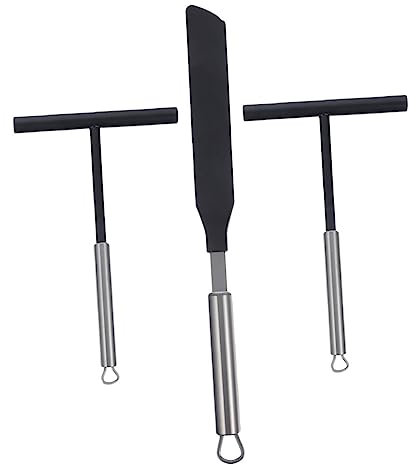 Alipis Spatole Per Crêpe in Acciaio Resistente Utensili Per Pancake e Crêpe e Pancake Da Cucina Forniture Per Casa Pratici e Comodi Per Uso Domestico
