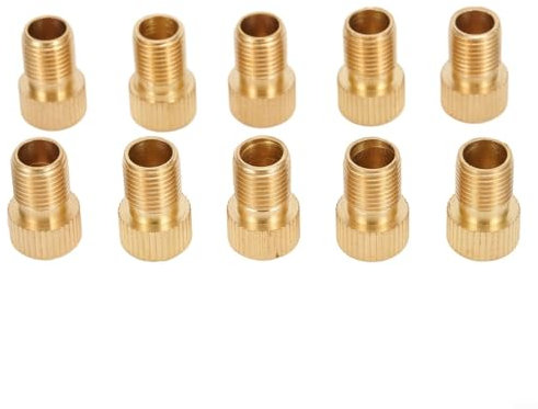 510-teiliges Fahrradventiladapter-Set für französisches auf Dunlop-Autoventil kompatibel mit Auto-Pumpen (10 Stück)