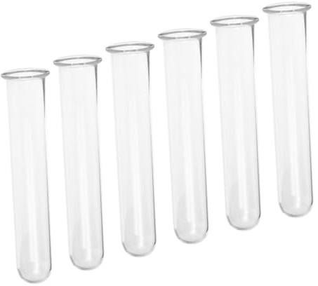 ULTECHNOVO 6pcs Glass Test Tube Vase Plant Vase Watering Globe Floral Tubes for Home Office Plant Decorations for Hydroponics