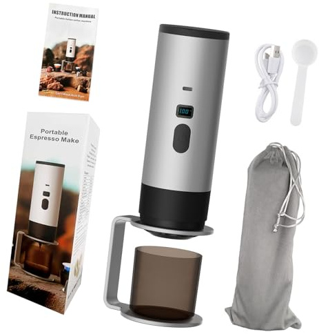 Dcaknri Macchina per caffè Espresso in Miniatura Ricaricabile USB modalità Calore Automatico Caffettiere da caffè per Via Casa Viaggi Viaggi