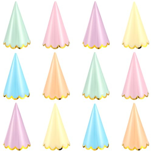 Classicseali 12 sombreros de fiesta, sombreros de fiesta, adultos, sombreros de fiesta para peluches, sombreros de fiesta con elástico para fiestas infantiles, para baby showers, novias, bodas