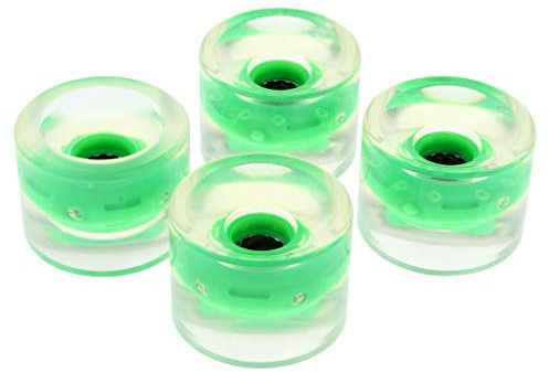 BDJXOZYH 4 delar 70 mm upplyst skateboard longboard hjul lyser på natten 78A grön