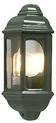 Konstsmide Cagliari 7011-600 Wandleuchte / B: 18cm T: 10cm H: 36cm / 1x100W / IP43 / lackiertes Aluminium / grün