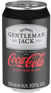 Jack Daniel's Gentleman & Coca-Cola Signature Mixer - Der Bar Call No. 1 als Premium To Go - 12 x 0.33L / 10% Vol.
