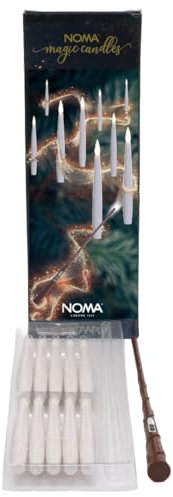 Noma 1021100 10 White Magic Floating Candle Lights Indoor, 38.0 cm*3.0 cm*12.6 cm