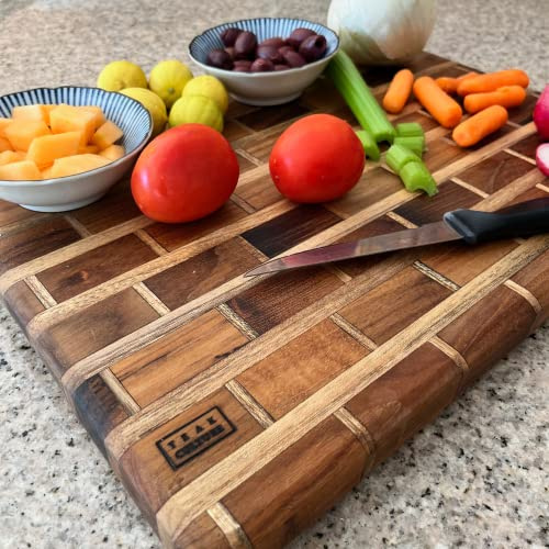 Teak Charcuterie, Cheese & Bread Board for Cutting, Chopping & Food Serving