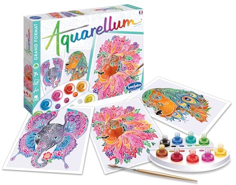 Sentosphère - AQUARELLUM - CHIMERES - Kit peinture - Peinture Aquarellable Magique - A partir de 7 ans - Fabriqué en France - 6398