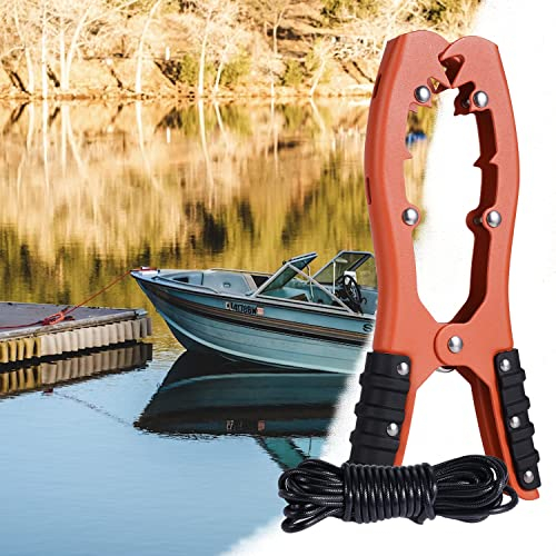 Anker für Boote, Tragbarer Bootsanker Kajak Anker Anker Halterung Boot Kajak Zubehör zum Sichern von Kajak Kanu Booten (Orange)