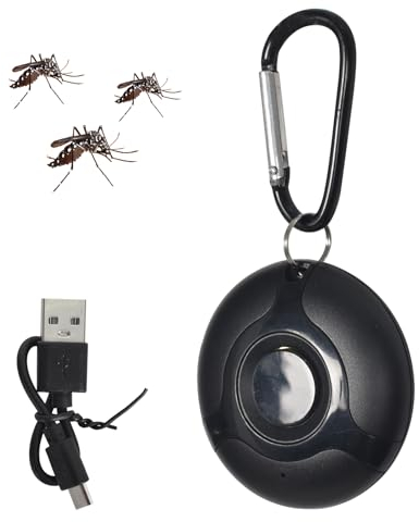 Répulsif Ultrasonique de Moustique, Portable Répulsif Antiparasitaire Extérieur/Intérieur Contre Les Insectes et Les Araignées, Répulsif Efficace Contre Mouches, Rats, Cafards, Rongeurs, Araignées