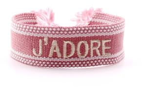 Wambere 1 Stück 2cm Breit Verstellbares Armband Gewebtes Besticktes Buchstabenarmband Wristband Böhmisches Stoffarmband Webarmband Freundschaftsarmband Gewebearmband Gesticktes Armbänder,Rosa D