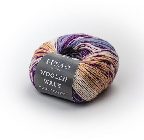 Superwash Sock Wool for Knitting, 4 Ply Sock Yarn from 75% Pure Wool - 25% Polymide, 50g Sock Hand Knitting Yarn