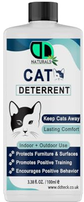 DD Teck Cat Deterrent– Non-Toxic, Pet-Safe Essential Oil Formula, Lemon, Lavender & Orange Scented, High-Efficiency Anti-Scratch & Behavior Training for Indoor & Outdoor Areas (100ml)