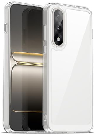 Liisooka Transparentt Skal för OnePlus Nord 5 5G, Militärgrads Fallskydd, Gulförhindrande Skyddshölje med Hård PC-baksida, Ultratunt Chocksäkert Skal Mot Repor