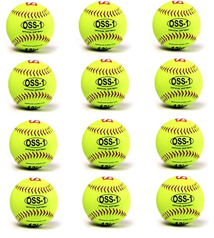 BARNETT OSS-1 Pratique Taille Balle de Softball, 12, Jaune, 1 douzaine
