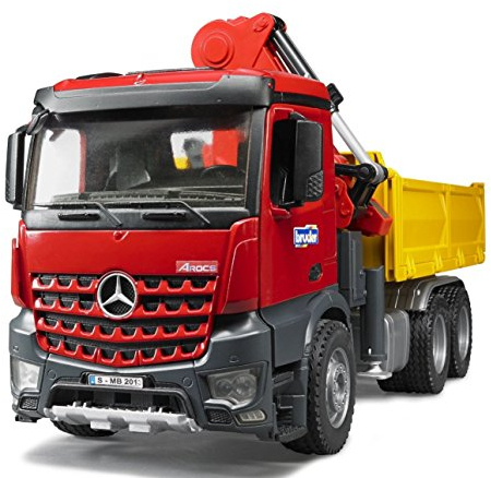 Mercedes Benz Arocs Truck with Roll-Off Container, Clamshell Buckets and 2 Pallets