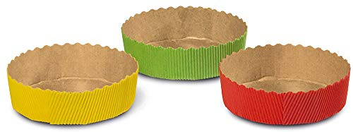 Guardini, Set di 6 stampi crostatine Ø 10 cm, Monouso, Carta da forno, Colori assortiti, Made in Italy, Linea Easy Bake