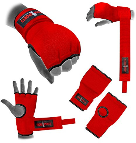 V.Sports Guantes Interiores Acolchados para Boxeo, Artes Marciales Mixtas y UFC para Adultos, envolturas rápidas para niños (pequeños/niños de 9 a 12 años)