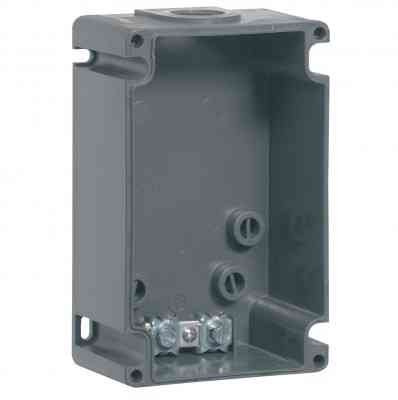 Boîtier réversible Hypra IP44 pour prise 2P+T, 3P+T et 3P+N+T 32A - 1 entrée ISO 25 - plastique