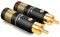 VIABLUE T6S Cinchstecker XL/RCA XL * 24 Karat echtvergoldet * Vollmetallgehäuse* high-end Steckverbindung * 2 Paar (4 Stück)