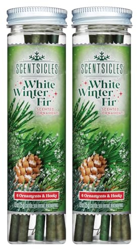 Scentsicles White Winter Fir Scented Christmas Ornaments 2 Pack
