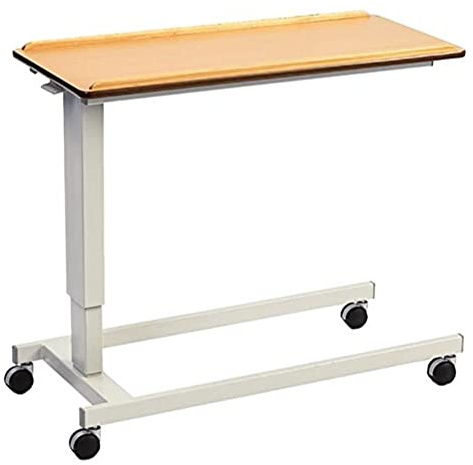 NRS Healthcare EasyLift Overbed/Over Chair Table Beech N43553 - Standard Base, Extra Low
