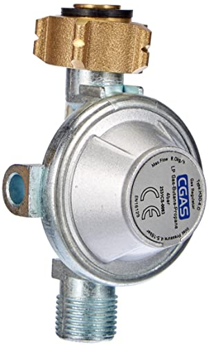 GLORIA Thermoflamm bio Détendeur Gaz Butane 13 kg | Version Française | Réducteur de Pression 4 Bar, 8 kg/h | Idéal pour Désherbeur Thermique & Chalumeau Gaz | Filetage 3/8 Gauche | Connexion FR