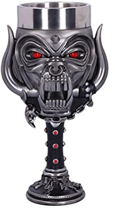 Nemesis Now Offiziell Lizenziertes Motorhead Snaggletooth Warpig Kelch Glas, Silber, 20,5 cm