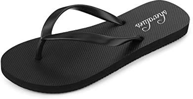 shevalues Slim Flip Flops for Women, Non-Slip Rubber Thong Sandals, Comfortable Shower & Beach Shoes | Slim Women Flip-Flops,Non-Slip, Cozy Thong Sandals, Concise Design