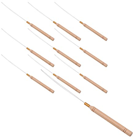 Tiardey 10PCS Nano Ring Tools Extension de Cheveux Outil de Boucle Nano Bead Threader pour Extensions de Cheveux ou de Plumes