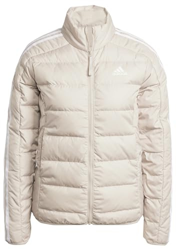 adidas Mujer Essentials 3-Stripes Light Down Jacket, wonder beige, XS