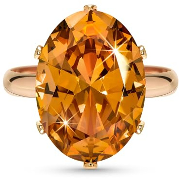 Linawe Rings para mujer, anillo ajustable con moissanita con diamantes falsos, anillo para dedo grande para mujer, los anillos de cobre están disponibles en tres tonos de oro, oro rosa y plata