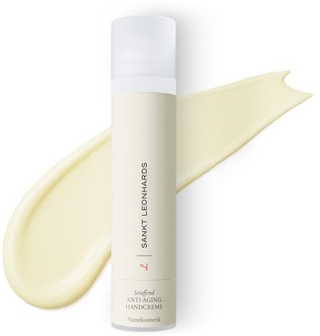 SANKT LEONHARDS - Straffende Anti-Aging Handcreme - 50ml - gegen rissige Hände & Pigmentflecken - verbessert die Hautelastizität - mit Bio-Molke, Vitamin C aus Birkenblätterextrakt & Black BeeOme™