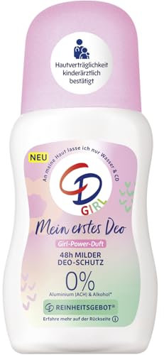 CD Girl Deo Roll-on | Mein erstes Deodorant mit Bio Aloe-Vera Extrakt| Ohne Aluminiumsalze | Langanhaltender Schutz für 48h | Veganes Hautpflegeprodukt | Für empfindliche Haut geeignet | 50ml