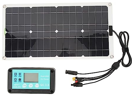 Generic Solfläkt, Solladdare för Flera Enheter Bärbara Solpaneler med Solpanel, Styrenhet, Användarmanual 12V/24V/48V Monokristallint Kisel, ABS -Solpanel för en Variation för en Variation