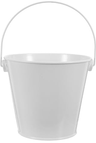 ROMISBABA Secchio per Grasso da Griglia in Metallo con Manico, Raccoglitore di Olio per Barbecue da Esterno, Contenitore di Grasso Stabile e Staccabile 8x10,5x12 Cm per Cucina, Campeggio