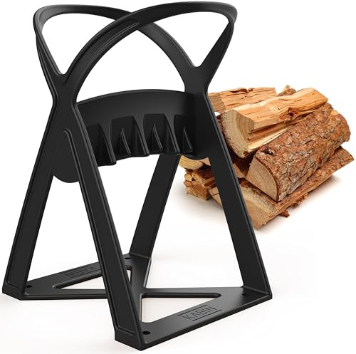 KABIN Kindle Quick Compact Log Splitter - Manual Splitting Tool - Steel Wedge Point Splits Firewood Like A Boss Safely & Easily