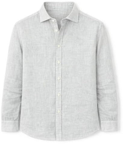 Blue coast yachting Camisa 100% Lino para Hombre de Manga Larga | Corte Regular Fit Jaspeado | Camisa Casual Transpirable para Verano, Playa y Eventos