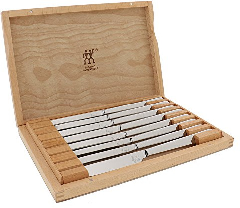 Zwilling Ultra-Sharp Steak Knives Set of 8 with Wood Gift Box