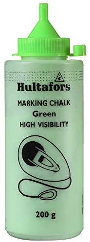 Hultafors Schlagschnurkreide Neon-Grün 200g I I Für Innen- & Außenbereiche I Erzeugt leuchtende, präzise & langlebige Linien I Intensive Farbe dank hohem Anteil an Farbpigmenten I 652733